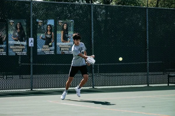 tennis court action